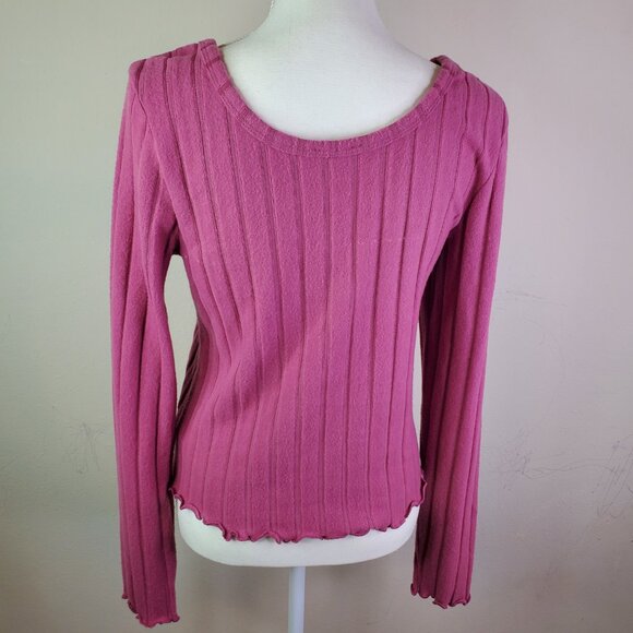 Freshman Forever Juniors Violet Pink Ribbed Top XL - Picture 7 of 10